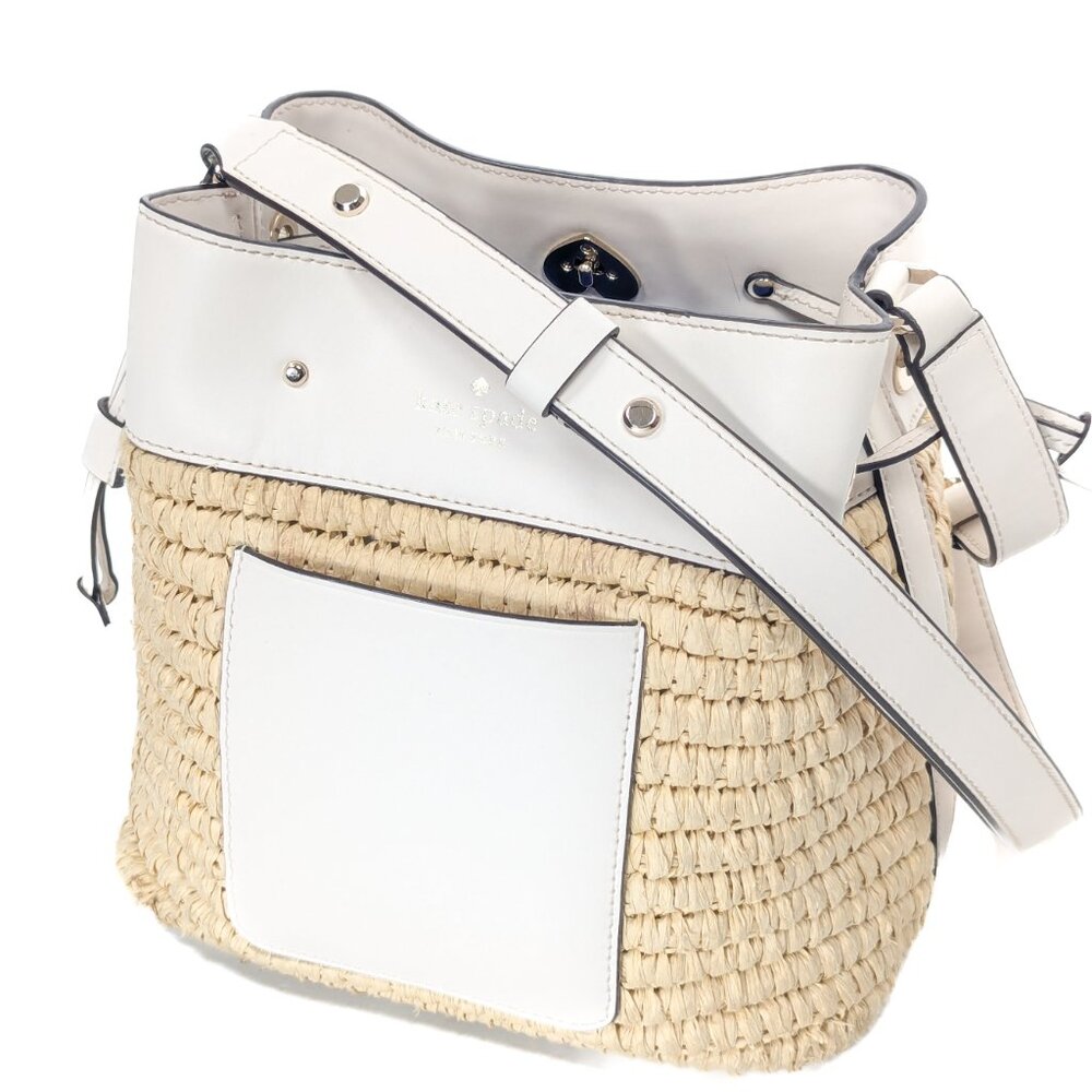 KATE SPADE Wicker Straw Bucket Bag - Picture 13 of 16